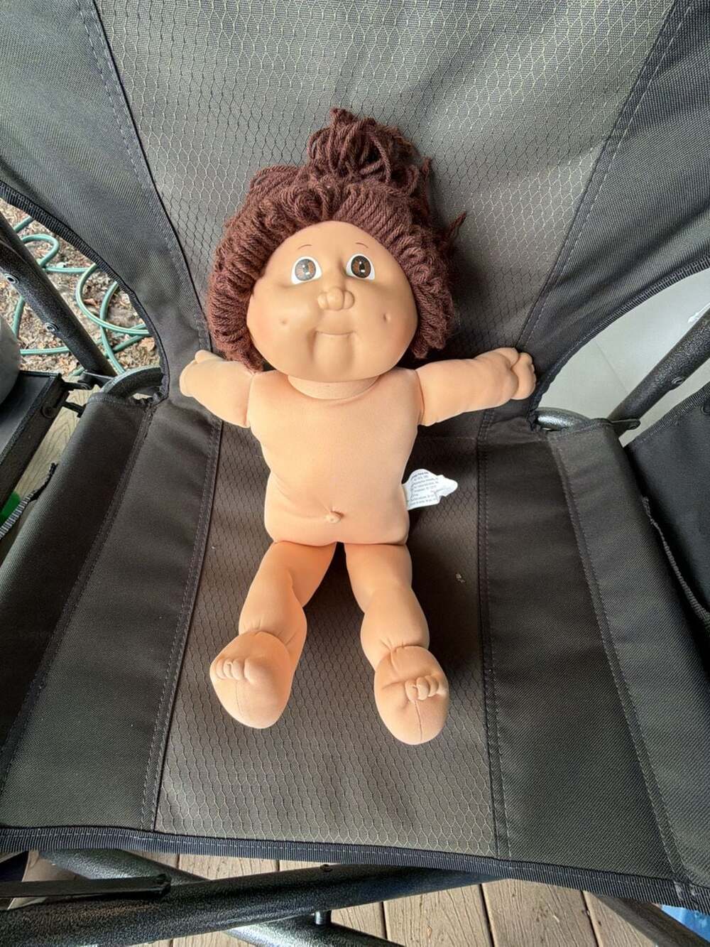 Vintage Cabbage Patch Kids Doll Brown Yarn Hair